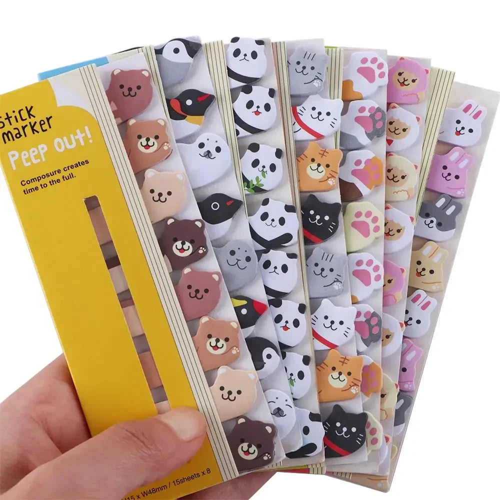 Cute Penguin Cat Panda Memo Pads Sticky Notes Index Posted Planner Office Creative School Stationery