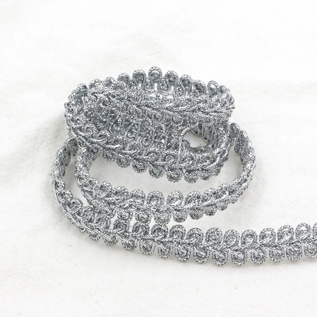 500CM（196‘’）Gold Silver Wire Centipede Lace Ribbon Herringbone Clothing Accessories, Home Textile Accessories, Handicrafts - 