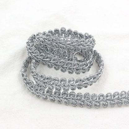 500CM（196‘’）Gold Silver Wire Centipede Lace Ribbon Herringbone Clothing Accessories, Home Textile Accessories, Handicrafts - 