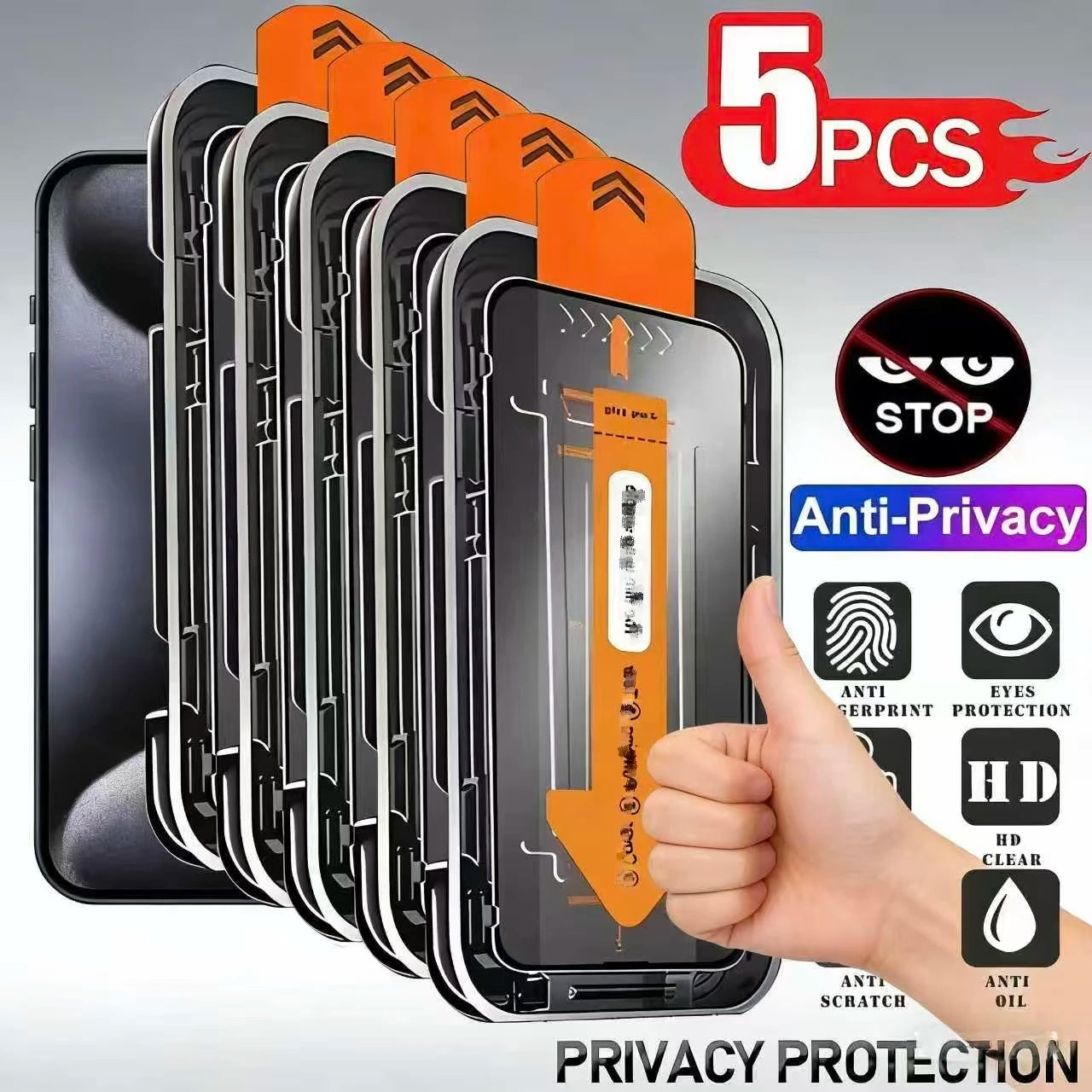 1-5PCS Fingerprint Unlock Privacy Screen Protector For Samsung S26 S26Ultra S25 S25 S24 Ultra S25 S22 S23 S26 + Tempered Glas