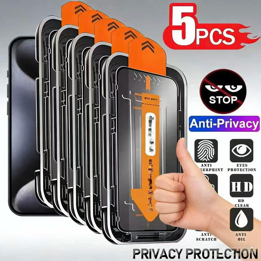 1-5PCS Fingerprint Unlock Privacy Screen Protector For Samsung S26 S26Ultra S25 S25 S24 Ultra S25 S22 S23 S26 + Tempered Glas