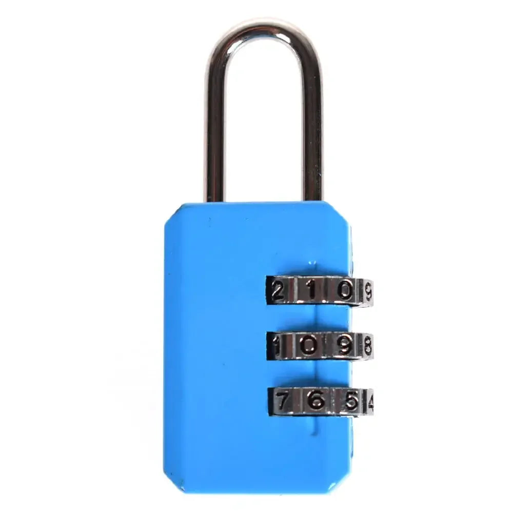 3 Digit Resettable Combination Padlock Luggage Case Padlock Box Black Lock Coded Lock School Gym Locker Sheds 2022 - blue A