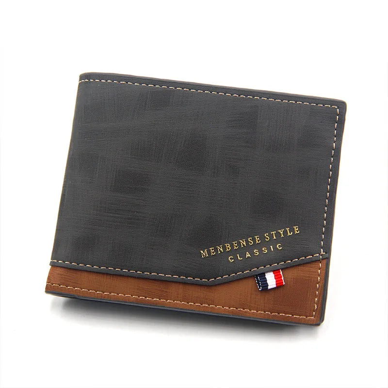 Free Name Engraving Men Wallets Slim Coin Pocket Photo Holder New Short Small Male Wallet Card Holder Frosted Leather Men Pur