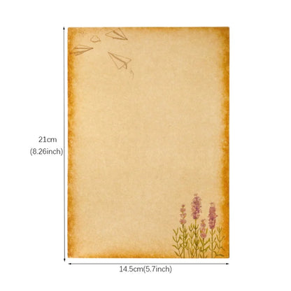 16pcs Vintage Writing Paper Old Parchment Design Kraft Paper for Invitations Gift Decorations Holiday Event Party Supplies A5