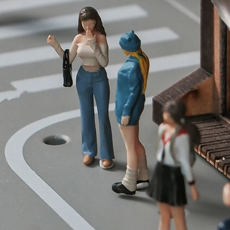 Resin Diorama 1:64 Scale Miniature Figures Garage Scenes Minifigures Model Kit DIY Craft Toys Anime Figure Collectib