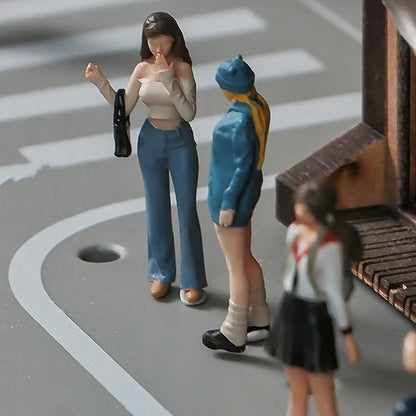 Resin Diorama 1:64 Scale Miniature Figures Garage Scenes Minifigures Model Kit DIY Craft Toys Anime Figure Collectib