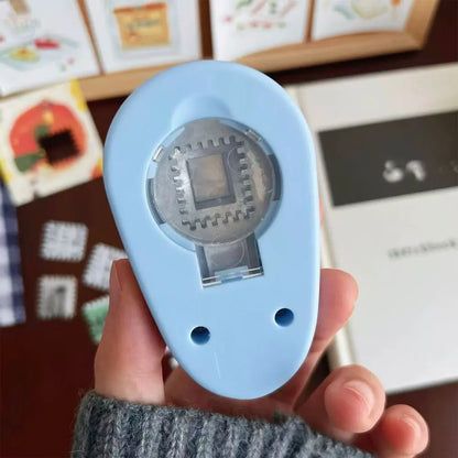 One-Piece Stamp Embossing Tool, Stamp Journal Hole Punch, Creative Handmade Embossing Tool, Journal Material Collection Tool