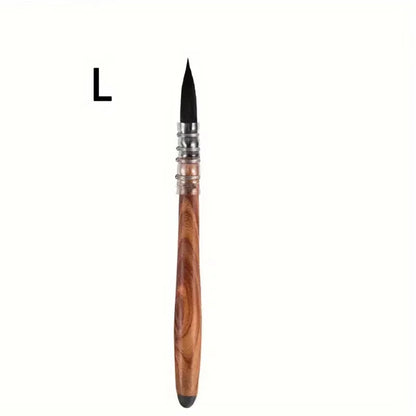High quality art brush, high-quality 2-in-1 watercolor brush - soft round tip, watercolor supplies printmaking brush - L