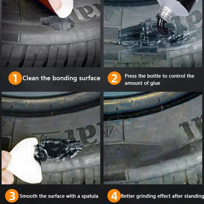 30/50ml Waterproof High Temperature Resistant Tyre Repair Liquid Black Strong Rubber Glues Adhesive Glue Car Repairs Tools