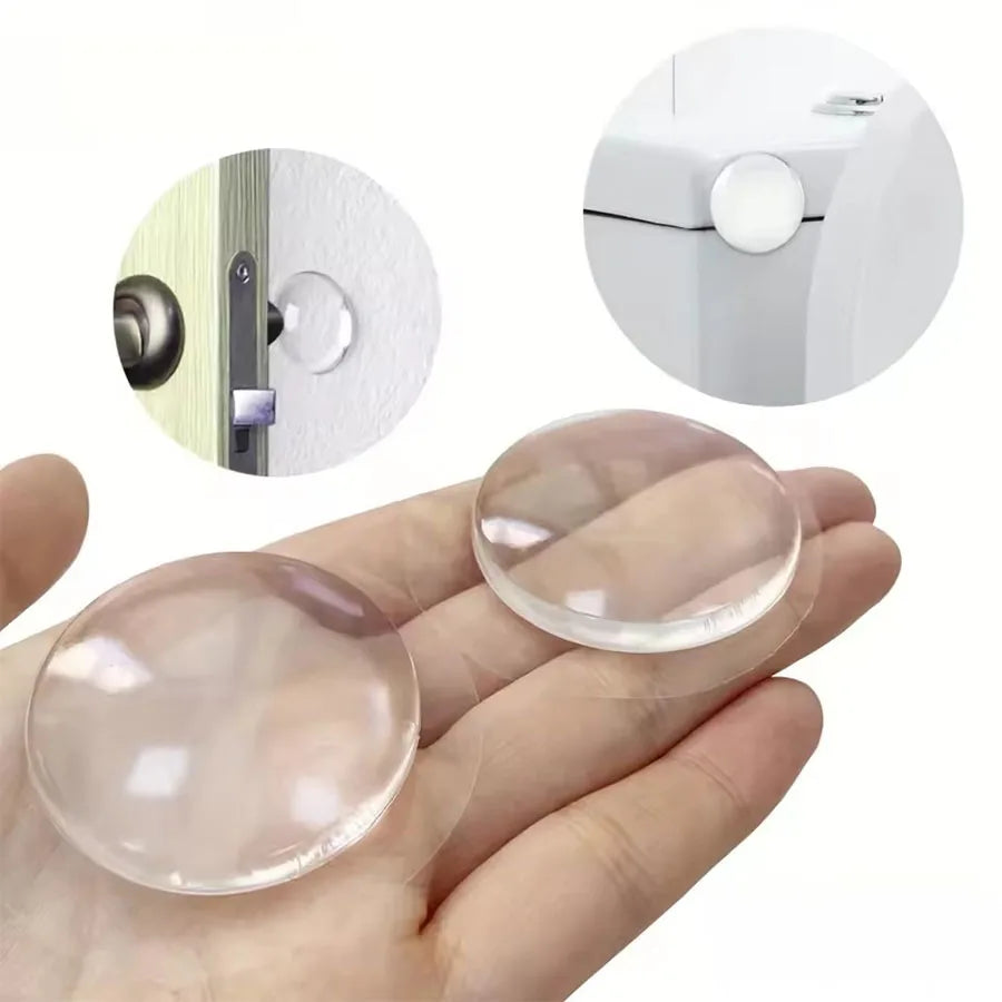 Door Knob Wall Shield Clear Soft Rubber Door Stopper Door Handle Bumper Mute Stickers Wall Protector Muffler Pad Protective P