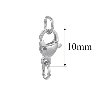 20pcs Stainless Steel Lobster Clasps For Bracelet Necklace,Lobster Clasps With Jump Rings Connectors Clasp DIY Jewelry Findin