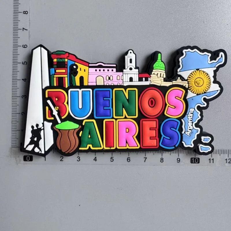 Argentine Travel Souvenirs PVC Fridge Magnets Tourist Souvenir Fridge Decorations Gifts - Argentina I