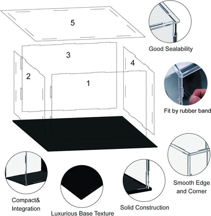 Assemble Acrylic Display Case Clear Display Box For Collection Figures Dustproof Storage Box Organizer For Car,Toy,Doll Cabin