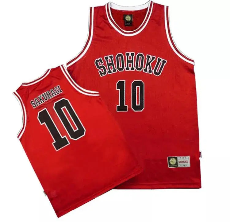 Anime Shohoku School Basketball Team Jersey 1-15 Cosplay Costume Sakuragi Hanamichi Rukawa Jersey Sports Wear Uniform Vest - 