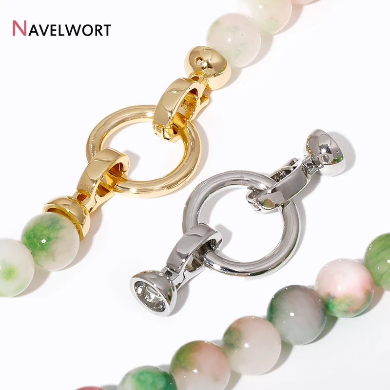 2/4/6Pcs Gold Color Round Jewelry Clasps, Locks for Jewelry, Clasps for Bracelet Necklace Making Supplies, Accessories for Je