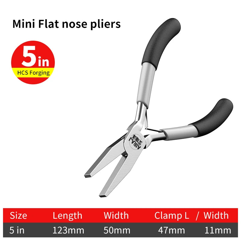 Mini Pliers Diagonal Pliers Round Bent Needle Nose Cutter Handcraft Beading Insulated Plier for DIY Small Jewelry Pliers Tool
