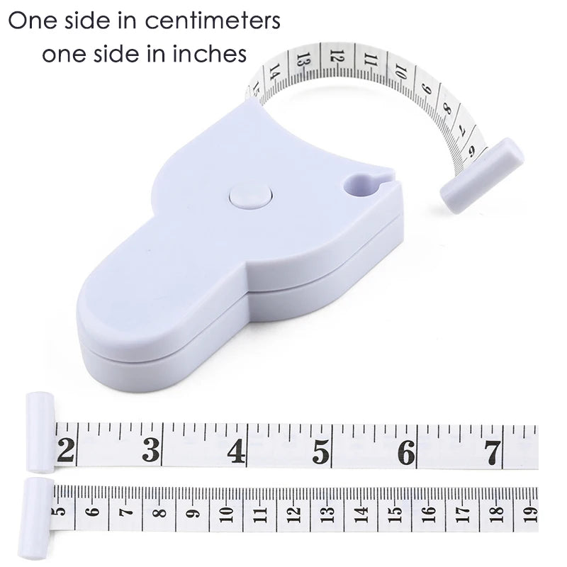 Self-tightening Body Measuring Tape Ruler 150cm/60 Inch Sewing Tailor Dressmaking Measure Ruler Meter Film for Waist Chest Le