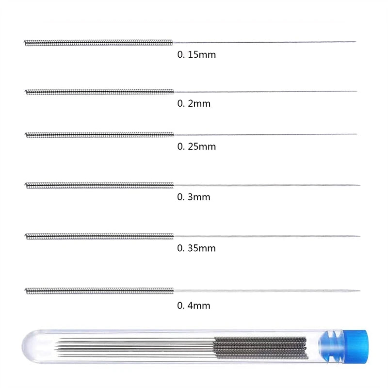3D Printer Nozzle Cleaning Kit 0.2/0.3/0.4/0.5/0.6/0.8/1.0mm Stainless Steel Nozzle Cleaning Needles 3D Printer Nozzle Cleane