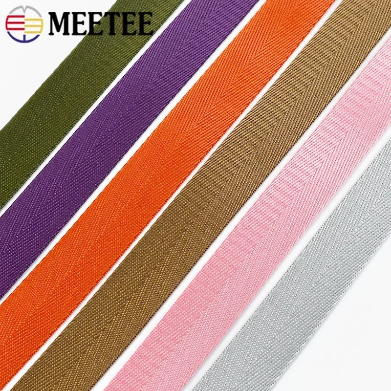 5/10M 1mm 20-38mm Nylon Ribbon Band Herringbone Pattern Webbing Tape Belt Backpack Strap DIY Bag Binding Fabric Sewing Access