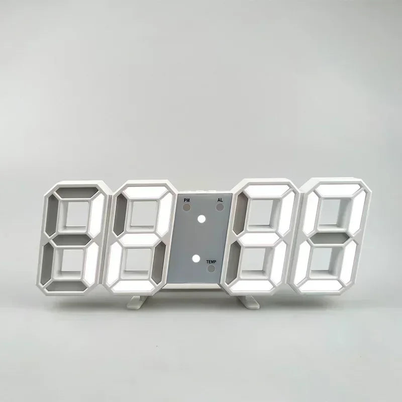 Purchase Products Clock 3D LED Digital Alarm Clock Wall Clock Time/date/temperature For Home/kitchen/office Clocks Decor Gard