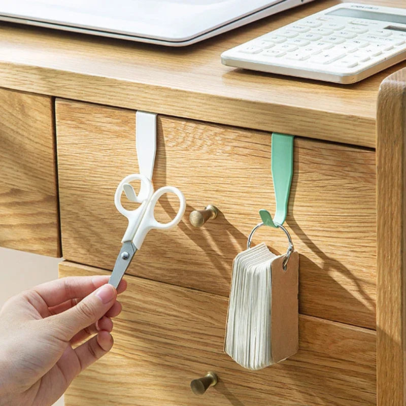 4PCS Cabinet Door Hook Colorful Kitchen Door Rear Hanger Drawer Office Table Key Bag Storage Hook For Home Bathroom Accessori