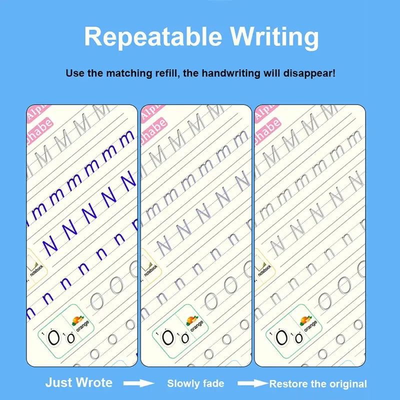 Writing Exercise Books English Groove Magic Practice Copybook Children's Book Learning Numbers Letters Alphabet Calligraphy G