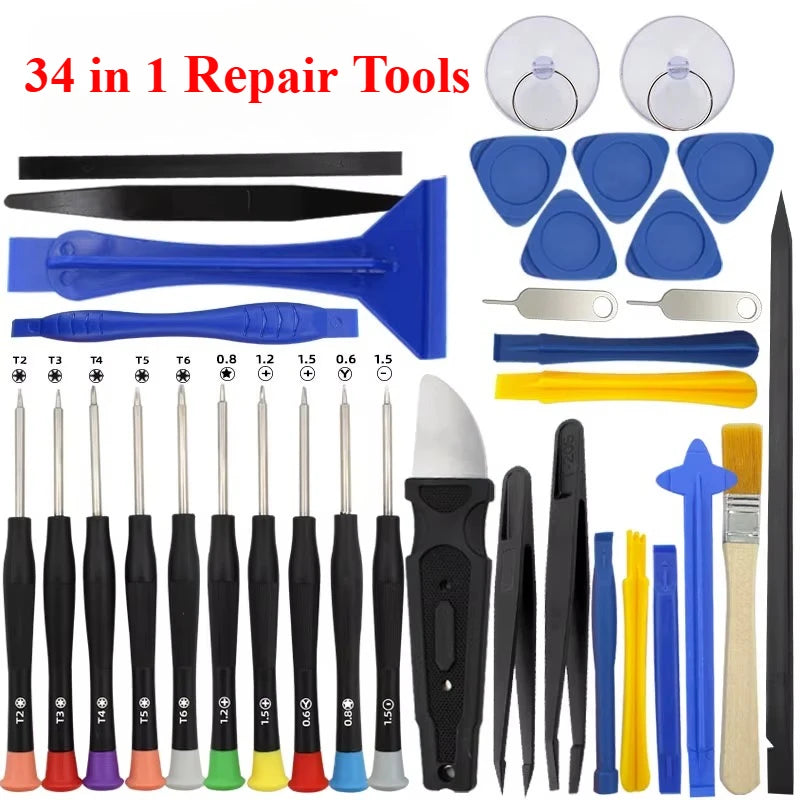 34/15 in 1 Precision Screwdriver Repair Tool Set for Mobile Phone Tablet Laptop Computer Electronics Maintenance Disassembly 