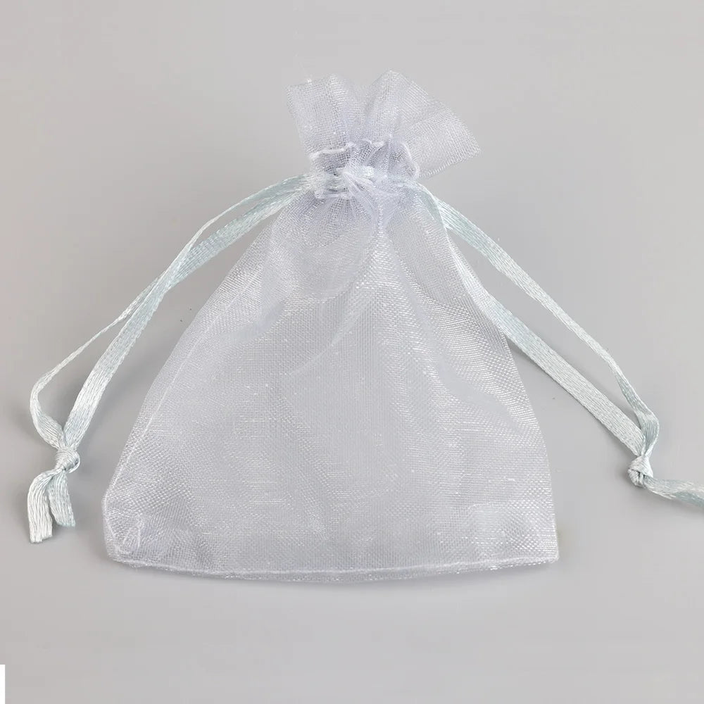 50/100pcs Colorful Organza Gift Bag 5x7 7x9 9x12 10x15 13x18cm Party Wedding Favors Candy Jewelry Packaging Drawstring pouche