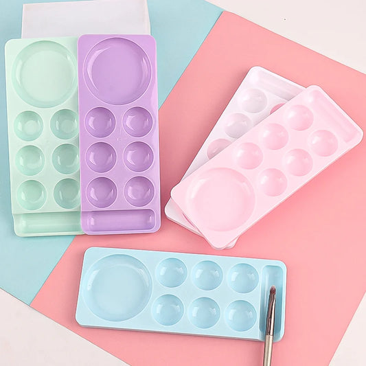 Nail Art Palette False Nail Tips Mixing Color Drawing Pallet Polish Display Shelf Manicure Tools Footprint Paints Nail Polish