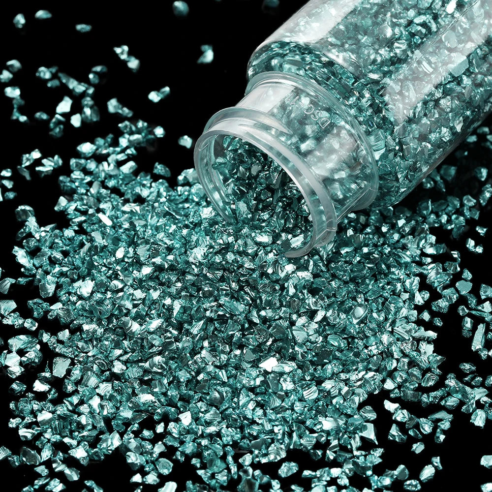 30g/Bottle Glass Crushed Stones Resin Fillings for DIY Epoxy Resin Mold Irregular Crystal Nail Art Decoration Jewelry Making 