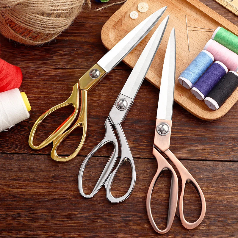 Professional Tailor Scissors Vintage Sewing Scissors Stainless Steel Tailor Shears for Fabric Clothes Needlework Cutter DIY T