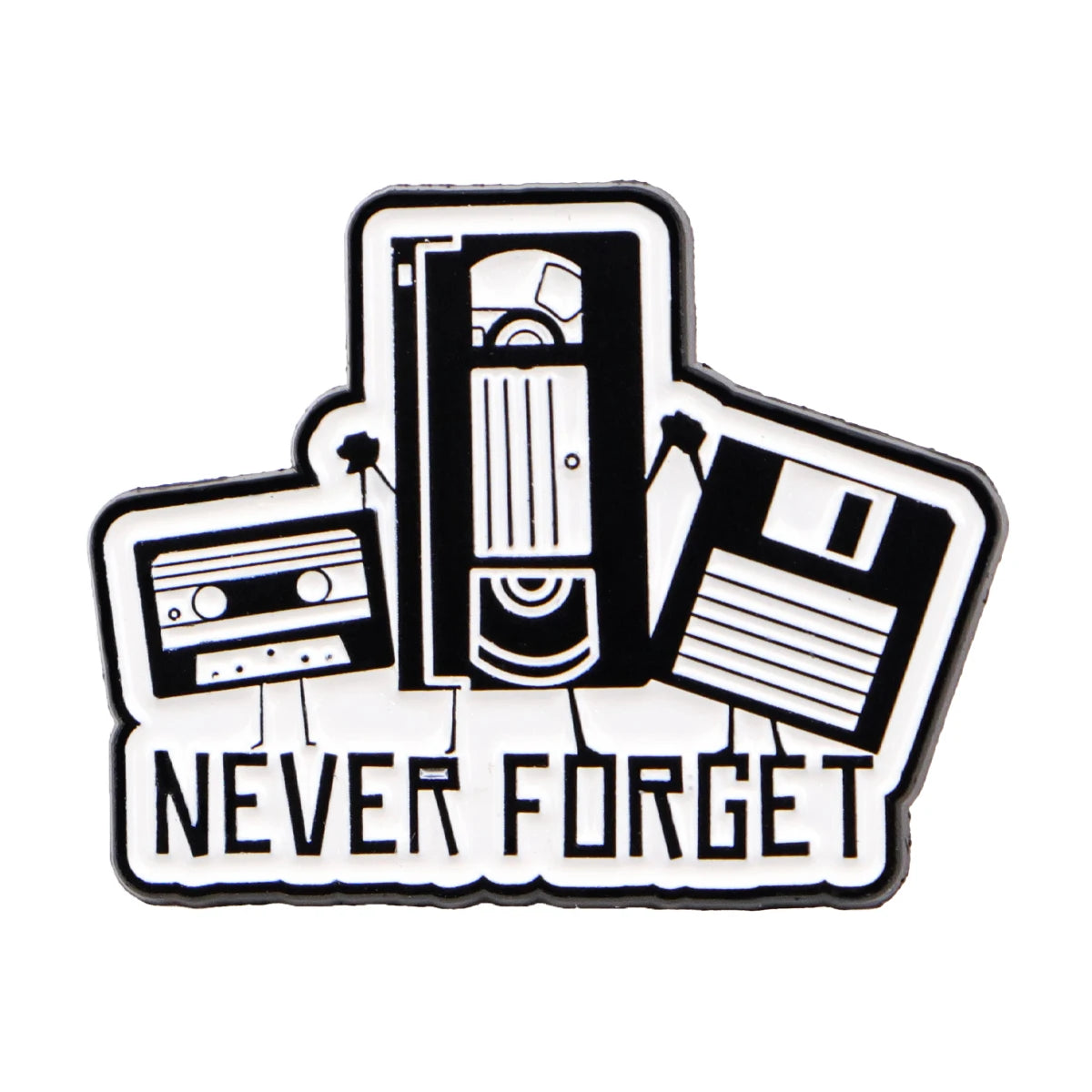 Vintage 1985 Brooch Creative Tape Enamel Pins Music TV Lapel Pin For Backpack Clothing Accessories Metal Badge Jewelry Gift -