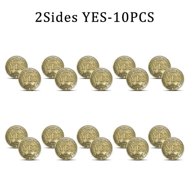 YES NO Decision Coins Magic Coin Collections Good Luck Vintage Antique Bronze Wish Lucky Coin US Coins Commemorative Gold Coi