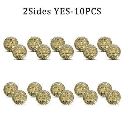 YES NO Decision Coins Magic Coin Collections Good Luck Vintage Antique Bronze Wish Lucky Coin US Coins Commemorative Gold Coi