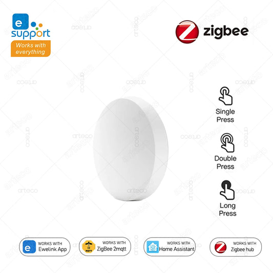 Zigbee Button Smart Wireless Remote Control Scene Switch Battery Powered Automation Scenario Switch For EWelink Devices Z2mqt