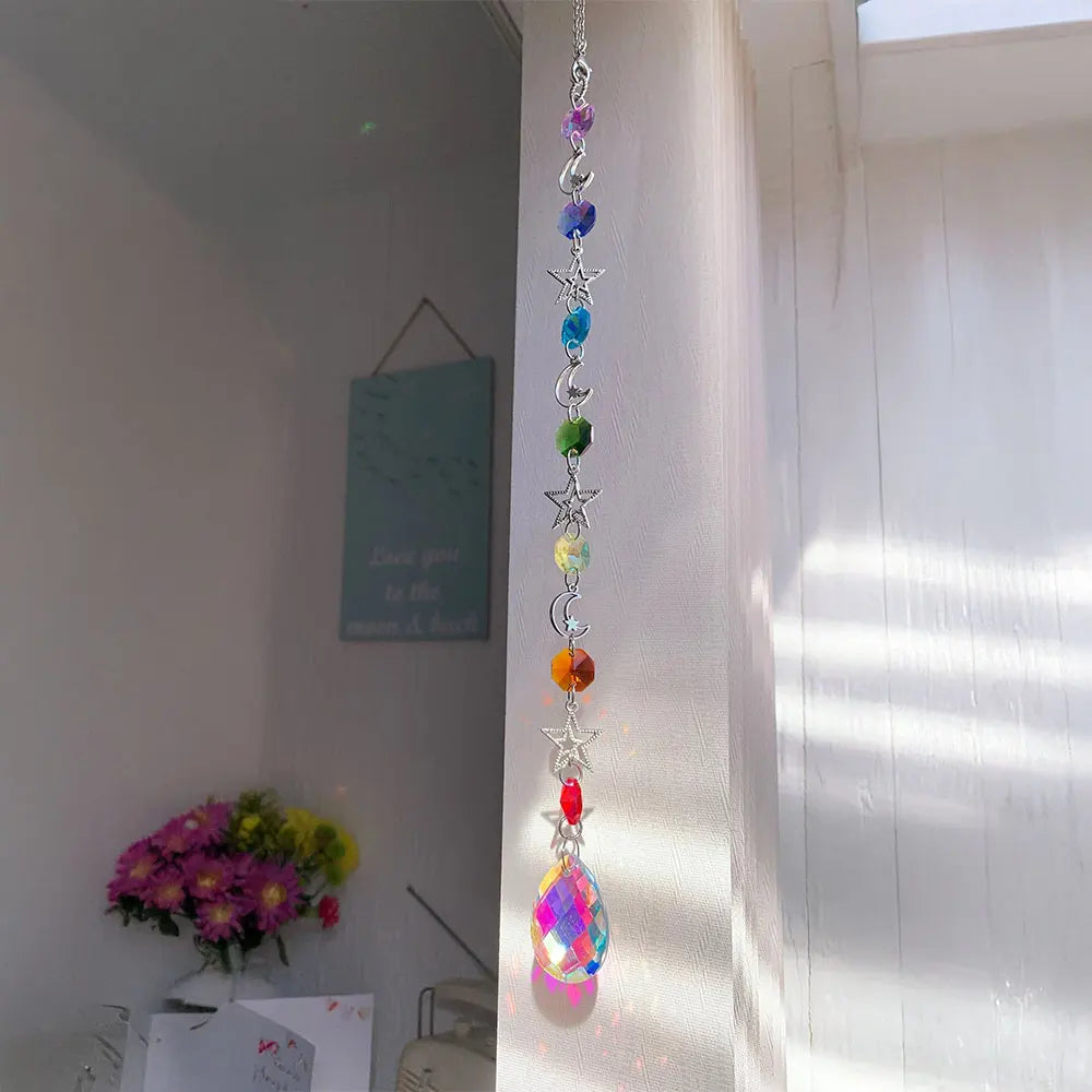 Crystal Wind Chime Rainbow Maker Sun Catcher Dream Catcher Pendant Home Garden Decor Wind Chime, Holiday, Festival, Home Deco