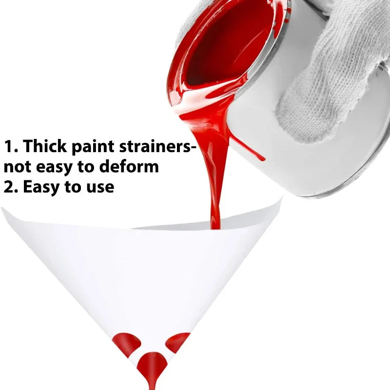 10/100Pcs Disposable Car Paint Spray Mesh Paper Filter Purifying Straining Funnel Paint Filter Conical Nylon Micron Paper Fun