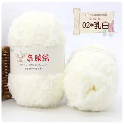 Crochet Yarn, Soft Chenille Yarn 50g, Velvet Towel Threads for Knitting, Plush Yarn for DIY Sweaters, Cozy Crochet Projects, 