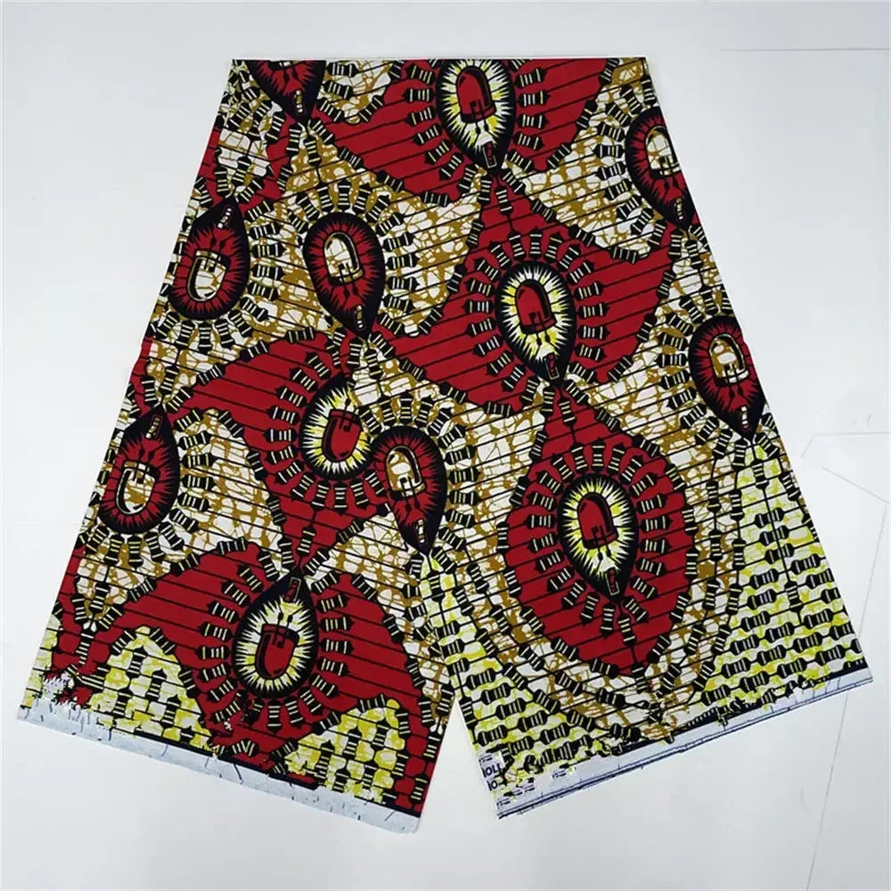 African Ankara prints batik patchwork fabric real wax African sewing material 100% cotton tissu for dress crafts - as picture
