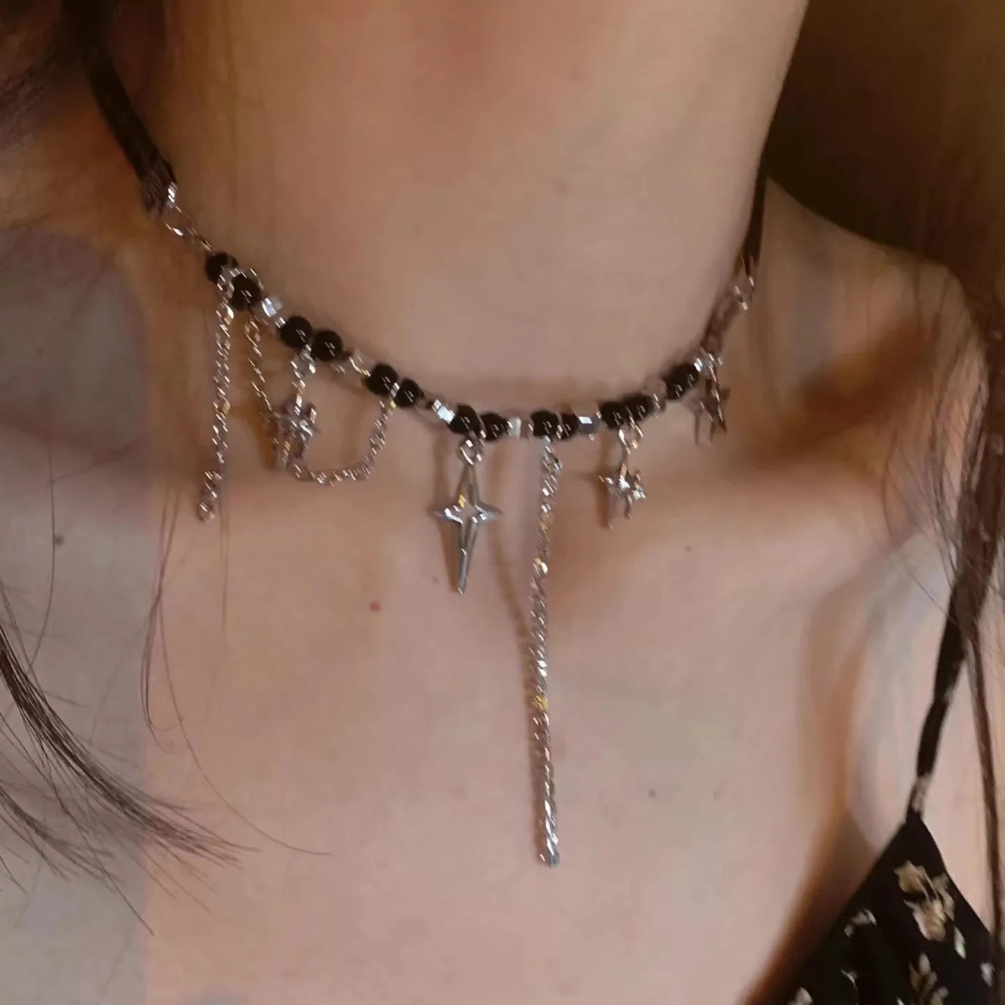Y2K Fashion Gothic Leather Chain Choker Necklace for Women Men Trendy Vintage Goth Halloween Collar Jewelry Accessories Gifts