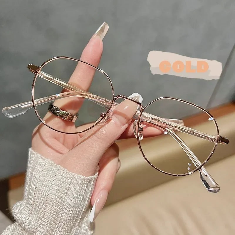 Luxury Myopia Glasses Classic Vintage Anti-blue Light Eyeglasses Women Men Minus Diopter Eyewear Prescription with 0 -0.5To -