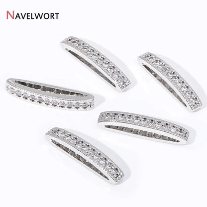 18K Gold Plated Brass Multiple Rows Separator Spacer Bars,Inlaid Zircon Separators Of Rows For Jewelry,DIY Accessories