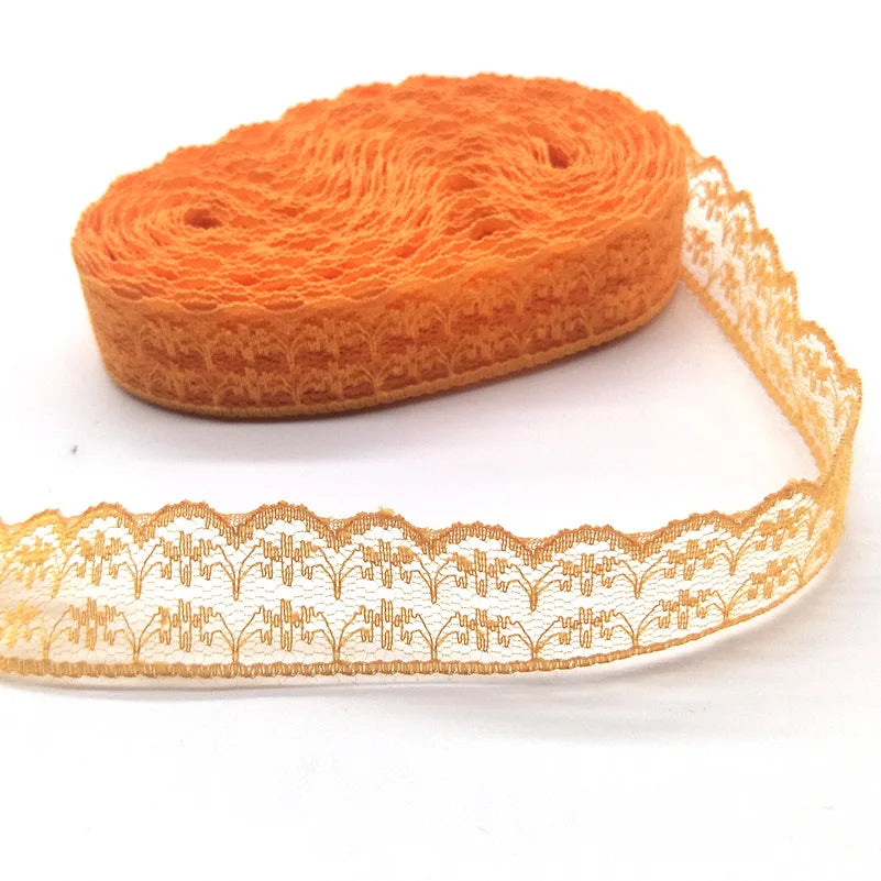 10 Yards High Quality Beautiful White Lace Ribbon Tape 22MM Lace Trim DIY Embroidered For Sewing Decoration African Lace Fabr