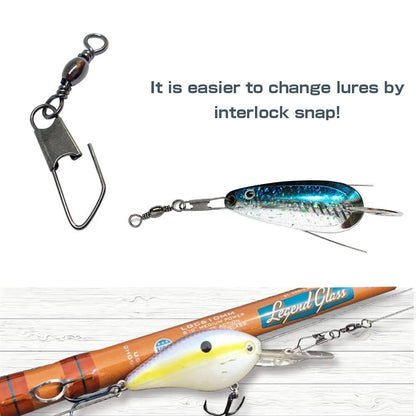 50Pcs Stainless Steel Snap Swivel Saltwater High Strength Snaps Fishing Barrel Line Connector Barrel Safety Snap Fishing Tack