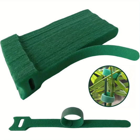 50/100pcs Reusable Adjustable Non-Slip Nylon Plant Ties with Hook and Loop Fasteners, Ideal for Gardening Applications
