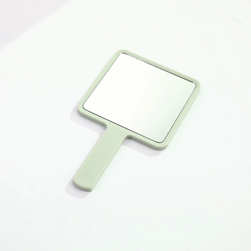 1PC Eyelash Extension Handheld Makeup Mirror Square Makeup Vanity Mirror with Handle Hand Mirror SPA Salon Compact Mirrors - 