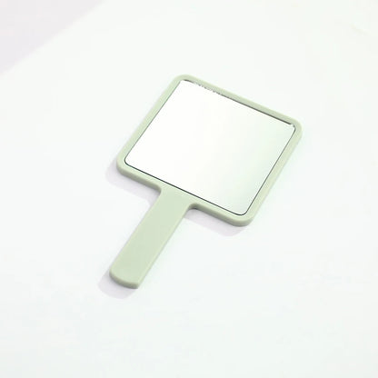 1PC Eyelash Extension Handheld Makeup Mirror Square Makeup Vanity Mirror with Handle Hand Mirror SPA Salon Compact Mirrors - 