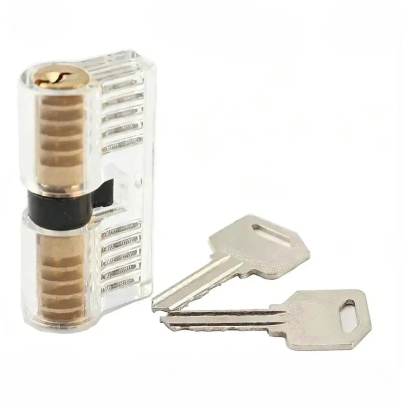 Locksmith Transparent Locks Pick Visible Cutaway Mini Practice View Padlock Hasps Training Skill For Furniture Hardware