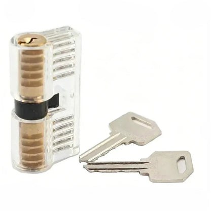 Locksmith Transparent Locks Pick Visible Cutaway Mini Practice View Padlock Hasps Training Skill For Furniture Hardware