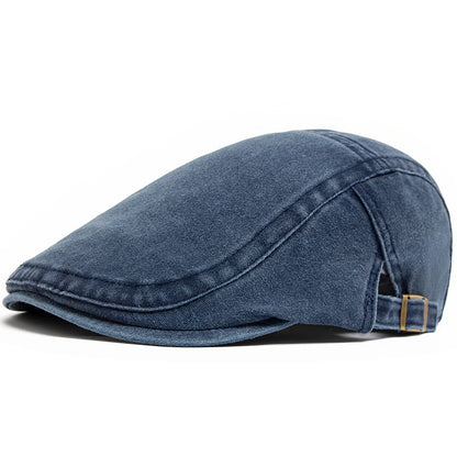 New Vintage Cotton Beret Men Women Fashion Flat Visor Cap Casual Autumn Berets Retro Newsboy Hat Summer Unisex Adjustable - n